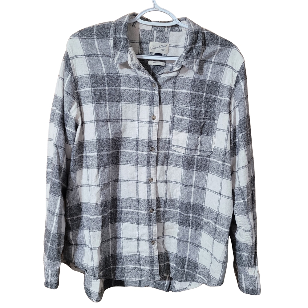 Universal Thread Black and White Plaid Shirt